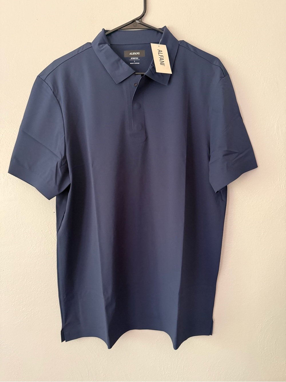 Alfani Men’s Navy Laser Cut Polo